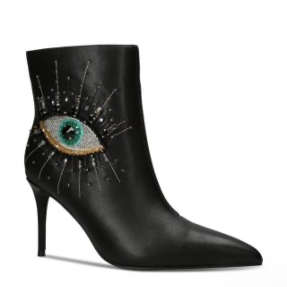 Kurt Geiger London Belgravia Evil Eye Crystal Booties Boots Shoes sz 38.5